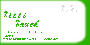 kitti hauck business card